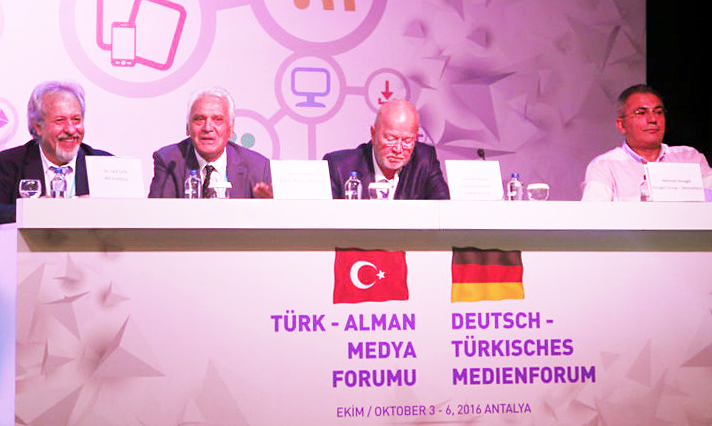 Dr. Latif Çelik, Ahmet Külahçı, Heinz-Joachim Hauck, Bülent Erendaç, Türk Alman Medya Forumu, Belek, 2016
