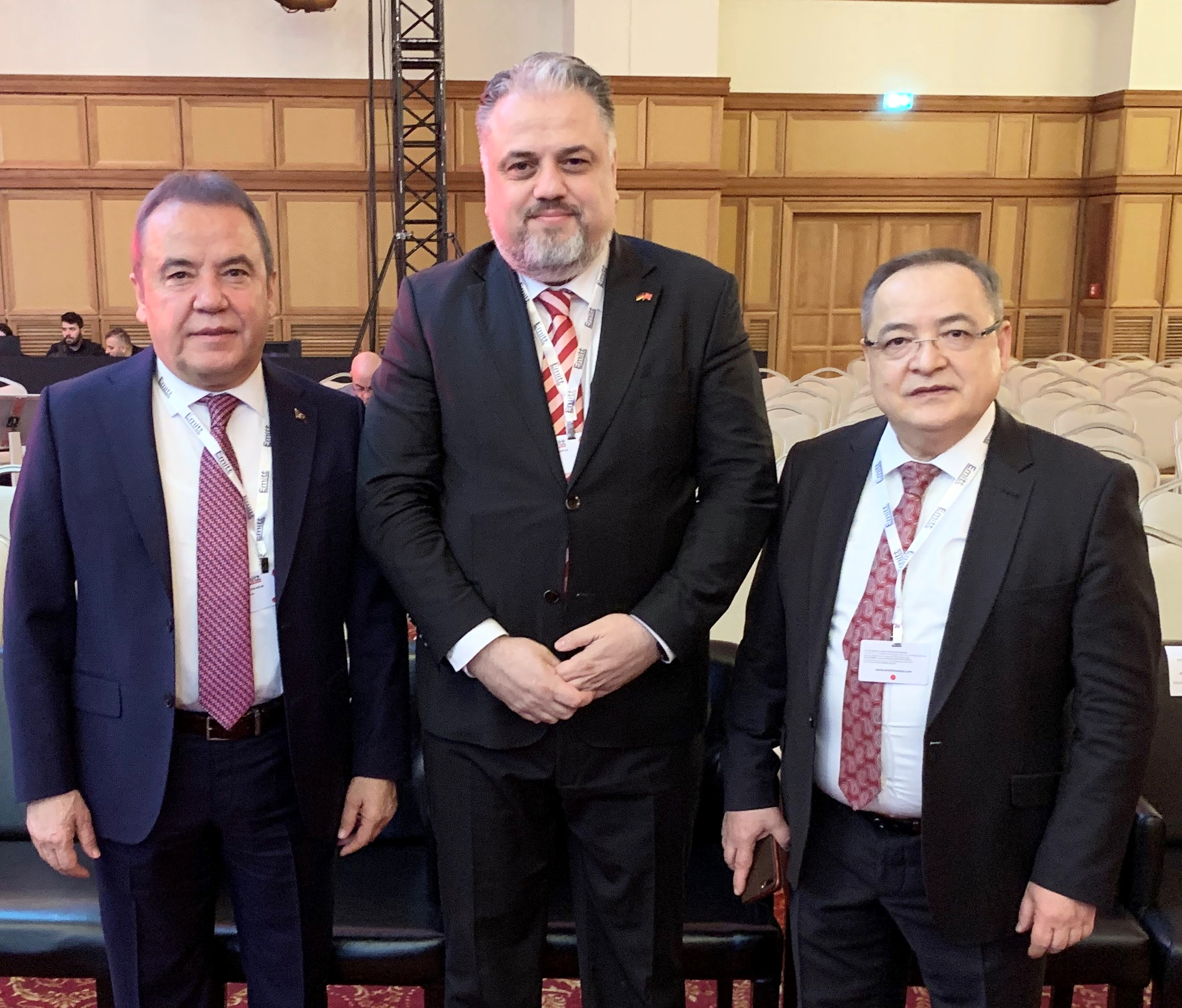 Antalya Büyükşehir Belediye Başkanı Muhittin Böcek ve Genel Sekreter Mustafa Gürbüz